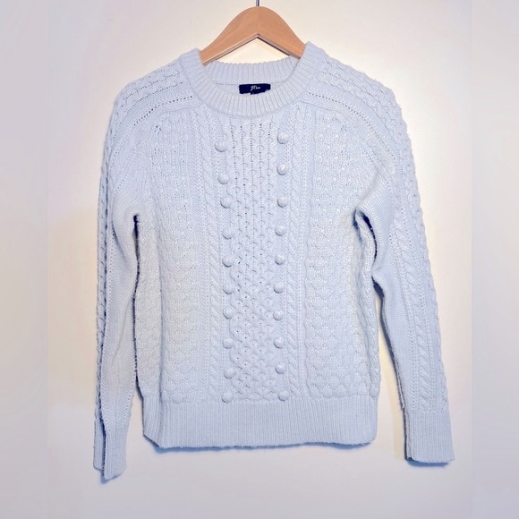 J. Crew Light Blue Cable Knit Sweater - Picture 1 of 4
